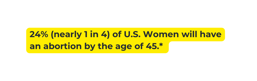 24 nearly 1 in 4 of U S Women will have an abortion by the age of 45